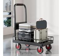 JUXDZISHW Rouge,72cm,Diable Pliable Chariot Convertible Charge 250kg, Chariot de Déménagement de Manutention d'Aluminium, Multi-Position Pliant