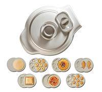 JUXDZISHW S,Machine à Faire des Beignets, Machine à Sandwich à gaufres électrique 7 - en - 1, gâteau à collation de Bande dessinée avec 3 disques antiadhésifs Amovibles interchangeables