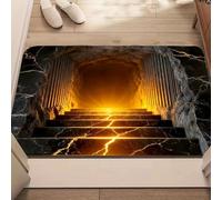 JUXDZISHW T,23,6''*35,4'',Paillasson pour porte d'entrée intérieure et extérieure, tapis 3D amusant avec effet optique, paillasson personnalisé créatif, tapis lavable avec effet optique vortex