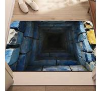 JUXDZISHW Tapis 3D amusant avec effet optique, tapis personnalisé créatif, lavable avec effet optique tourbillon