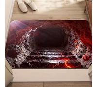 JUXDZISHW U - 80 x 120 cm - Paillasson d'entrée intérieur et extérieur - Illusion d'optique 3D - Résistant aux intempéries - Tapis d'illusion d'optique - Tapis d'illusion de fissures au sol - Facile à