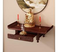 JUXDZISHW W, 50, étagère murale personnelle d'autel, table de prière et de méditation avec rangement, étagère de Bouddha pour petits espaces