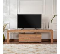 Meuble Tv Avec Placards En Bois 180cm Juxe Marron