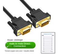 Juxin-Câble de port série DB9,ligne de connexion RS232 mâle à mâle,600 à 600,port COM à 9 broches,croix directe 485 - Type Pure copper gold M-M-0.5m 1.6ft