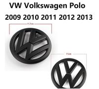 juxinchang 2pcs Insigne logo emblème avant 117mm + arrière 110mm noir mat pour VW Volkswagen Polo 2009 2010 2011 2012 2013