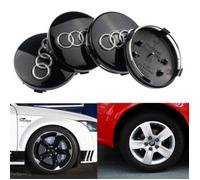 juxinchang - 4pcs Cache Moyeu Roue Audi 60mm ABS Noir enjoliveurs logo 4M0601170
