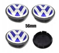 juxinchang - 4pcs centre de roue 56mm VW bleu cache moyeu logo volkswagen emblème 1J0601171