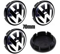 juxinchang- 4pcs Centres de roue 70MM VW Logo caches moyeux pour Volkswagen Toureg 7L6601149B