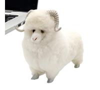 juxouoo Mouton douillet - Figurine décorative d'agneau réaliste - Poupées moutons douces - Pour la maison, le dortoir, le salon, le bureau, le rebord de fenêtre, la chambre à coucher