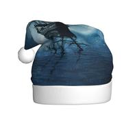 Juxweku Bonnet Noël Adulte Bateau pirate Chapeau Noel pour Femmes Hommes Peluche Ornements Décoration