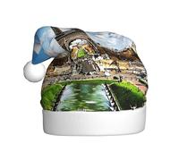 Juxweku Bonnet Noël Adulte L'incroyable Tour Eiffel Chapeau Noel pour Femmes Hommes Peluche Ornements Décoration