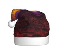 Juxweku Bonnet Noël Adulte Monument Valley Chapeau Noel pour Femmes Hommes Peluche Ornements Décoration