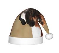 Juxweku Bonnet Noël Enfant Adorable chien Boxer Chapeau Noel pour Garçons Filles Peluche Ornements Décoration
