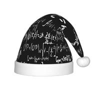 Juxweku Bonnet Noël Enfant Équations mathématiques Chapeau Noel pour Garçons Filles Peluche Ornements Décoration