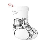 Juxweku Chausette De Noel Musique Drum Rock Jazz, Grande Chaussette De Noël Décorations De Cheminée pour Sapin