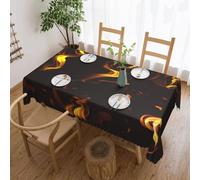 Juxweku Nappe Rectangulaire Feu 1 pour Salle à Manger Jardin Fête Mariage Ou Maison, 137x183cm