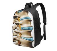 Juxweku Sac à Dos Anatomie la colonne vertébrale humaine, Sac a Dos Ordinateur Portable 17 Pouces pour Filles Garçons Homme Femme