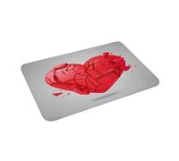 Juxweku Tapis de Bain Cœur brisé Tapis de Douche Antidérapant pour Douche, Salle de Bain, Paillasson, Chambre, 40 x 60 cm