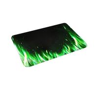 Juxweku Tapis de Bain Feu Vert brûlant Tapis de Douche Antidérapant pour Douche, Salle de Bain, Paillasson, Chambre, 40 x 60 cm