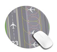 Juxweku Tapis de Souris Aéroport Atterrissage Piste d'atterrissage Piste d'avion, Base en Caoutchouc Antidérapant Gaming Tapis de Souris pour Ordinateur Portable