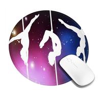 Juxweku Tapis de Souris Espace Pole Dance, Base en Caoutchouc Antidérapant Gaming Tapis de Souris pour Ordinateur Portable