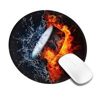 Juxweku Tapis de Souris Hockey sur Glace Feu Eau, Base en Caoutchouc Antidérapant Gaming Tapis de Souris pour Ordinateur Portable