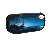 Juxweku Trousse Scolaire Bateau Pirate Volant à la Voile Grande Capacité Trousse à Crayons Organiseur Sac à Crayons pour Garçons Filles étudiants Enfants École