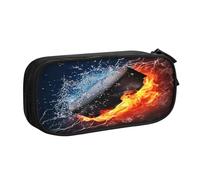 Juxweku Trousse Scolaire Feu rondelle Hockey sur Glace Grande Capacité Trousse à Crayons Organiseur Sac à Crayons pour Garçons Filles étudiants Enfants École