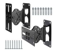 JUXYES Lot de 2 supports muraux pour haut-parleur, support mural robuste pour haut-parleur, angle rotatif, inclinable et pivotant réglable pour haut-parleurs de grande taille ou de colonne