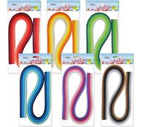 JUYA Ensemble de Papier Quilling 54cm Longueur Jusqu'à 42 Shade Colors 6 pack(42 couleurs, largeur 5mm)