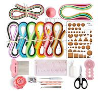 JUYA Kits de Quilling papier avec 960 bandes et 14 Outils (Rose Outils, papier Largeur 5mm)