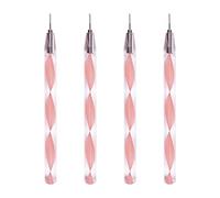 JUYA Outils de Quilling à Pointe Fine, Paquet de 4, Manche en Plastique, Tête en Acier Inoxydable, 0,8 mm (4 QT03-06T), Poignée Rose