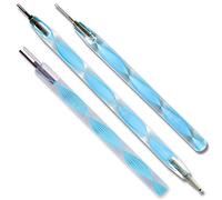 JUYA Quilling Outils à Fente avec tête en Acier Inoxydable(Bleu, 3-pcs Set)