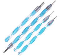 JUYA Quilling Outils à Fente avec Tête en Acier Inoxydable (Bleu, 4-pc set)