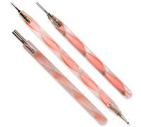 JUYA Quilling Outils à fente avec tête en acier inoxydable(rose, 3-pcs set)