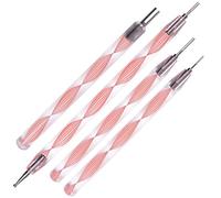 JUYA Quilling Outils à Fente avec Tête en Acier Inoxydable (Rose, 4-pc set)