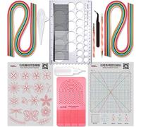 JUYA Quilling Papier et d'outils Ensemble Classique QK10 (Rose, Pas de colle)
