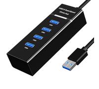 JUYAXIN Adaptateur 4 ports USB Hubs Data Hubs Multiples Appareils USB Hub d'extension USB ABS Plug & Play USB pour bureau à domicile