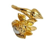 JUYAXIN Bagues Vintage Françaises Ajustable avec Perles d'Imitation Pyrotechnie Sparkle Réglable Anniversaire Perles Insta Taille, One Size, Comme décrit, Comme décrit.