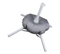 JUYAXIN Base d'abri solaire portable robuste avec ouverture de 3,2 cm, cadre renforcé pour jardin, barbecue, équipement de camping en plein air, utilisation à la plage, support de parasol pliable en