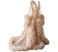 JUYAXIN Belle robe de grossesse conçue pour des souvenirs parfaits avec maille de polyester douce adaptée pour un confort tout au long de la journée. Robe de maternité facile à porter, Champagne foncé