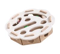 JUYAXIN Boîte puzzle en feutre pour chats avec clochettes et boule pour encourager la curiosité et jouer au labyrinthe en feutre