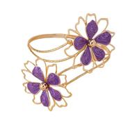 JUYAXIN Bracelet féminin Kirsite floral asymétrique motif floral léger et confortable pour femme décontracté et formel en alliage de zinc, taille unique, Comme décrit