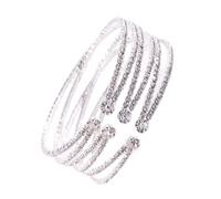 JUYAXIN Bracelet manchette multicouche avec strass pour femme - Tendance et réglable - Bijou de mariage élégant, taille unique, Comme décrit