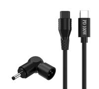 JUYAXIN Câble de charge USB C PD100 W vers 3 broches - Alimentation intelligente - Large compatibilité avec les appareils