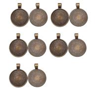 JUYAXIN Charme ronde élégante en alliage de zinc pour la création de bijoux, composants de collier antique, base ronde vintage en alliage de zinc, taille unique, Comme décrit