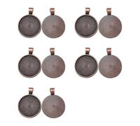 JUYAXIN Charme ronde élégante en alliage de zinc pour la création de bijoux, composants de collier antique, base ronde vintage en alliage de zinc, taille unique, Comme décrit