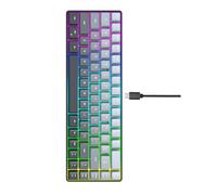 JUYAXIN Clavier mécanique RVB rétroéclairé ergonomique 8000 mAh batterie IP54 étanche pour PC mobile type C USB a deux interfaces claviers