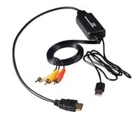 JUYAXIN Convertisseurs vidéo 1080p vers HDTV Adaptateur vidéo vers HDTV pour lecteurs de musique et consoles de jeux Adaptateur Plug and Play facile VCR vers HDTV Convertisseurs