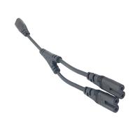 JUYAXIN Cordon d'alimentation IEC320 vers C8 extra long pour le placement d'appareils home cinéma - Câble d'extension de 28 cm - Cordon d'extension d'alimentation isolé en PVC